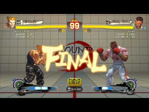 SSF4 AE 2012: ACE E I RI N (Guile) vs funa9 (Dudley) - Xbox Live Ranked Match