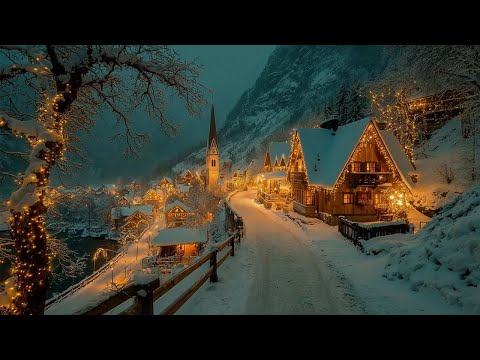 Strolling through the Snowy Gothic Town | Gentle Piano & Violin | Dark Academia Winter Ambience