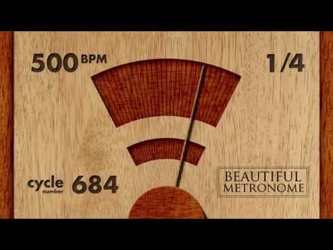500 BPM 1/4 Wood Metronome HD
