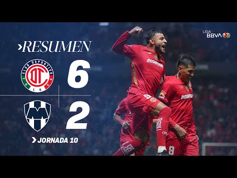 TOLUCA 6-2 RAYADOS J10 | ¡Goleada Infernal del Campeón al Líder en el Nemesio Diez! | Apertura 2025