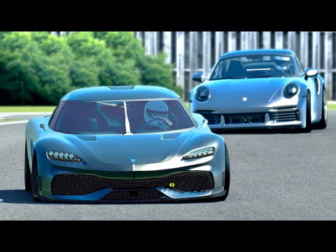 Porsche 911 Turbo S 2020 vs Koenigsegg Gemera - Top Gear Track