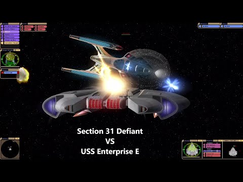 Section 31 Defiant VS USS Enterprise E | Star Trek Ship Battle | Star Trek Bridge Commander |