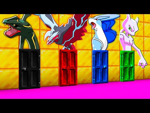 NÃO ESCOLHA A PORTA ERRADA NO MINECRAFT!! (POKÉMON LENDÁRIO SHINY)