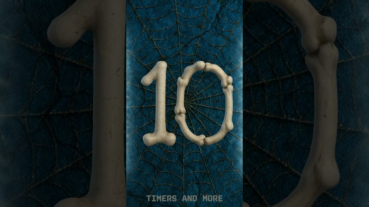 10-Second Halloween Countdown Timer – Spooky Bone Numbers! ⏳🎃