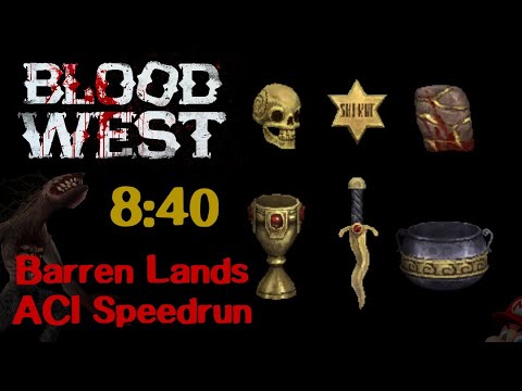 [EARLY ACCESS v1.0.1] Blood West - Scenario 1 (Canyon) All Cursed Items Speedrun WR (8:40)