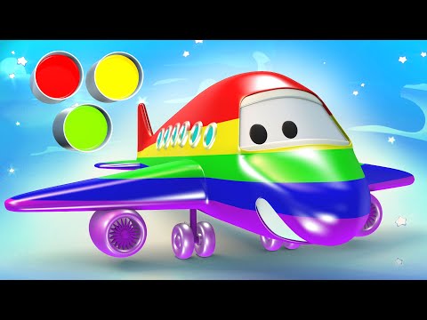 Learn Colors with Airplane for Kids Finger Family Nursery Rhymes