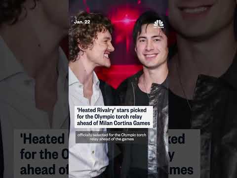 'Heated Rivalry' stars running with Olympic torch