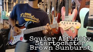 Video thumbnail for Squier Affinity Startocaster Brown Sunburst ( Sound Sample ) by irsan nursany