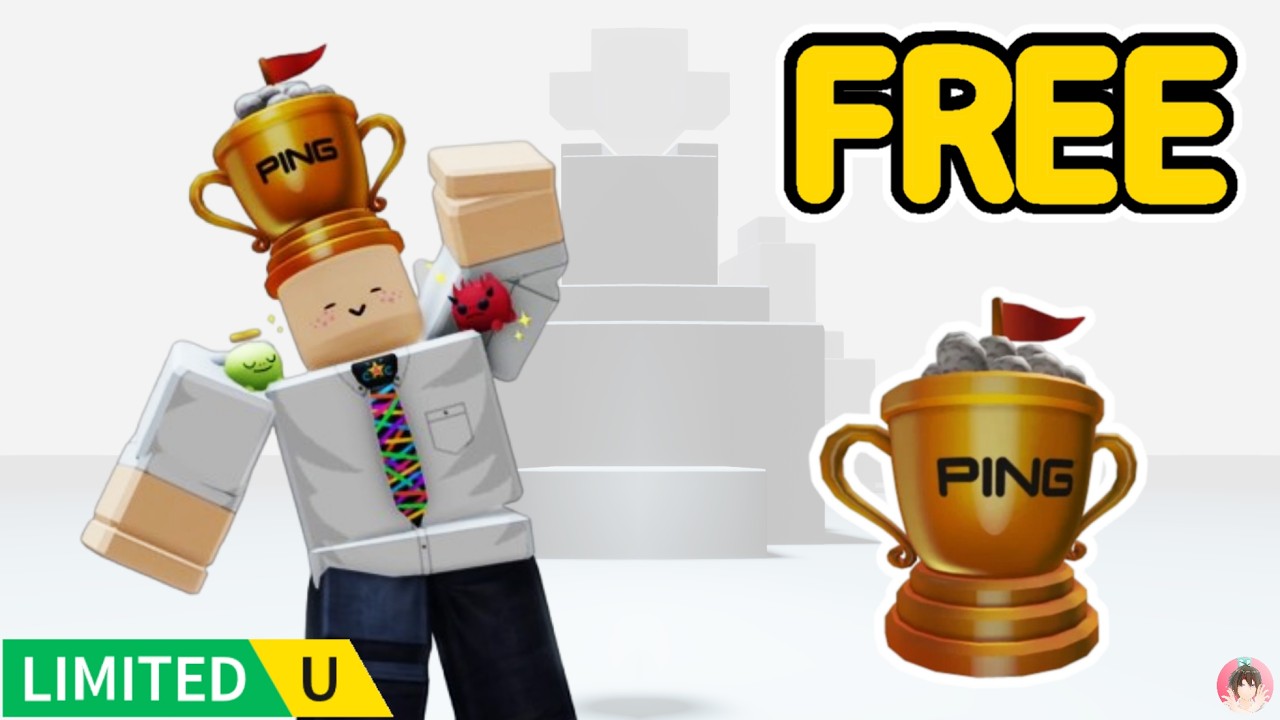 Roblox :  🏆 PING ゴールデントロフィーを無料でゲットする方法。  #ロブロックス  #ゆんち #ゲーム #freeitemsroblox