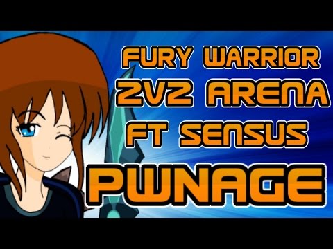 Evylyn - 6.0.3 level 100 fury warrior 2v2 arena PWNAGE! ft Sensus - WoW wod warrior rogue pvp