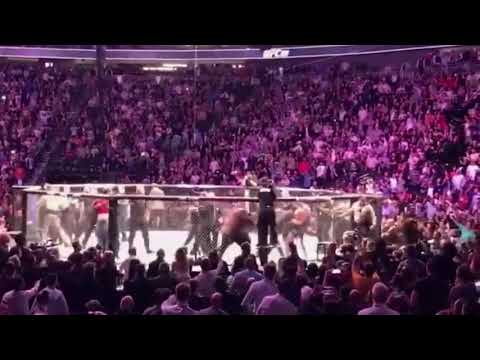 McGregor Khabib SCARY BRAWL / ALL ANGLES / UFC 229