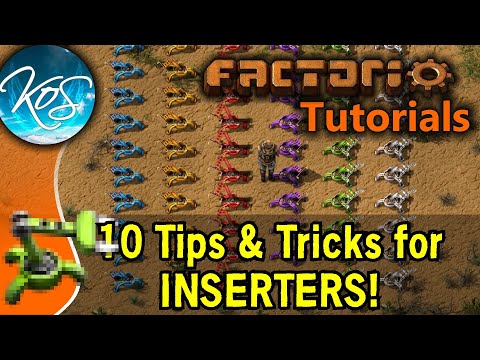 Factorio: 10 TIPS FOR INSERTERS - Tutorial, Guide