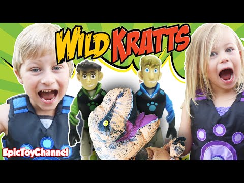 WILD KRATTS In Real Life Battle DINOSAUR Stole Shark Creature Power Wild Kratts by Epic Toy Channel