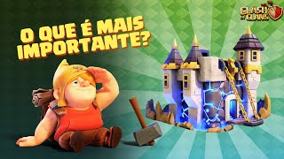 O QUE MELHORAR PRIMEIRO NO CV18 NO CLASH OF CLANS?!