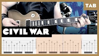Civil War Guns N’ Roses Cover | Guitar Tab | Lesson | Tutorial