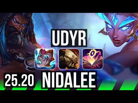 UDYR vs NIDALEE (JGL) | Legendary, 40k DMG, 1100+ games | NA Master | 25.20