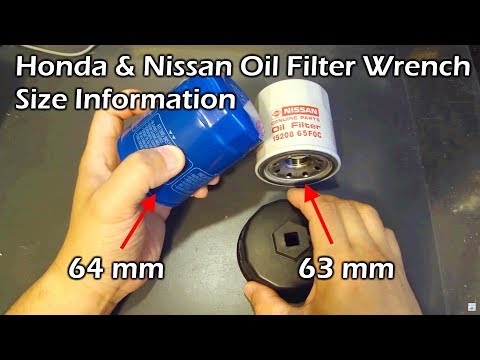 Honda & Nissan Oil Filter Wrench Size Information