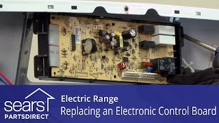 Replacing an Electronic Control Board in an Electric Range