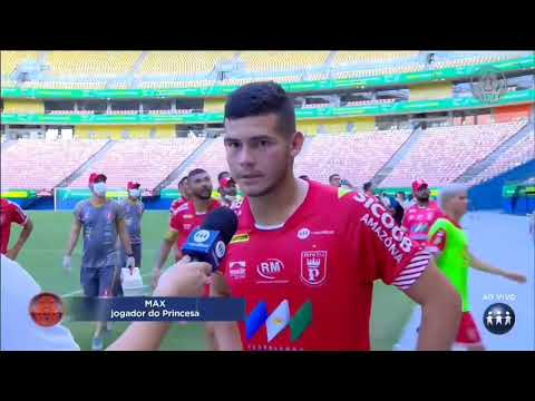 Entrevista pós-jogo do atacante Max - Manaus FC 2 x 2 Princesa - 05/02/2022