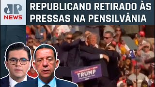 Campanha nos EUA será afetada após tiros em comício de Trump? Vilela e Trindade analisam