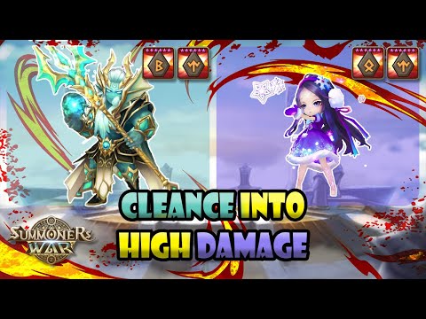 Well protected and then do HUGE DAMAGE! | Summoners War Pontos Lydia RTA Combo
