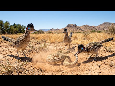 Roadrunners vs Venomous Snake! Shocking Desert Survival Battle.