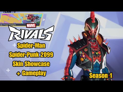 Spider-Man | Spider-Punk 2099 Skin Showcase | Marvel Rivals Gameplay | Season 1 #eternalnightfalls