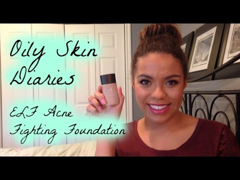 Oily Skin Diaries: ELF Acne Fighting Foundation Demo & Review | samantha jane Video