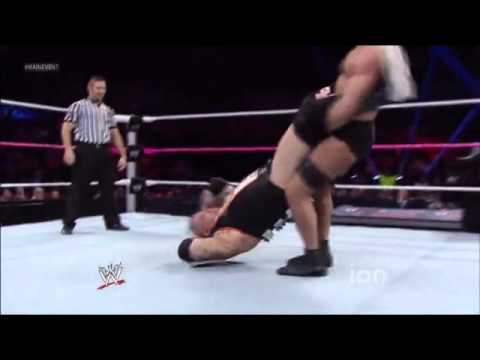 Antonio Cesaro doing Cesaro's Swing on Brodus Clay
