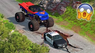 Cars vs Sinkhole! – BeamNG.Drive