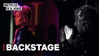 Backstage at Jane Fonda and Lily Tomlin: Ladies Night Live