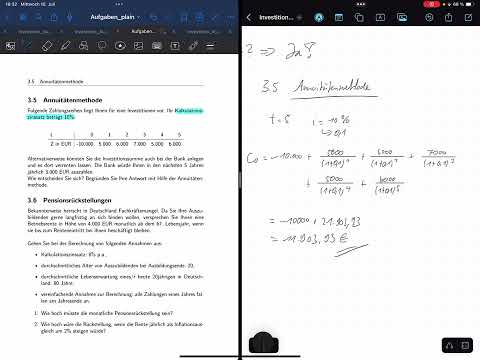 3.5 Annuitätenmethode / Dynamische Verfahren der Investitionsrechnung