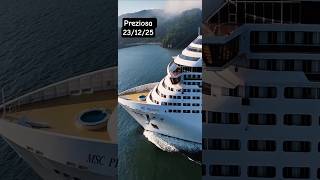 MSC PREZIOSA cruzeiro 23/12/25 navio Santos cruiseship @cruzeiros2025  #drone  chegando #shorts