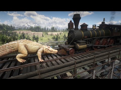 RDR2 - The Legendary Bull Gator Vs Train