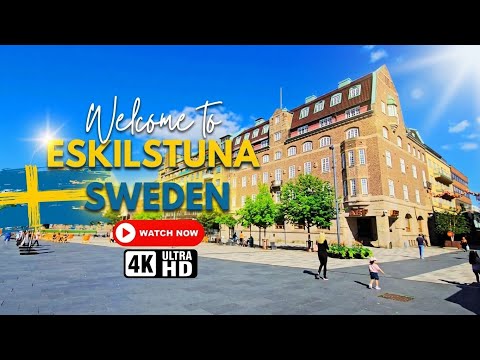 Eskilstuna, Sweden Peaceful City Tour in 4K