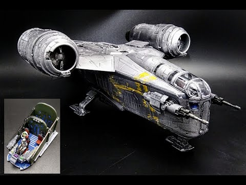 ALL NEW AMT Mandalorian Razor Crest Star Wars 1/72 Scale Model Kit How To Assemble Paint Weather