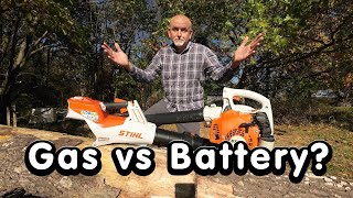 Stihl BG50 vs BGA60  -  Gas vs Battery Leaf Blower
