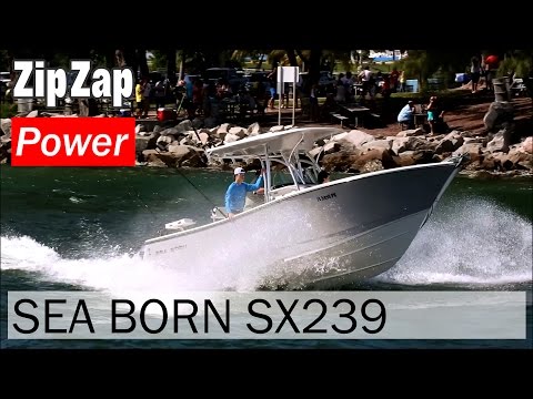 Sea Born SX239 Center Console on Rough Water