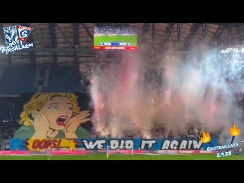 Lech Poznan Pyro vs Gornik Zabrze 2.9.23 #oops #pyroalarm #ekstraklasa