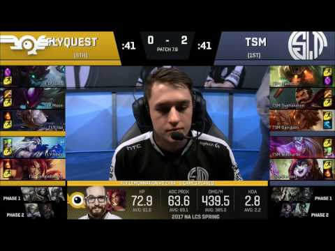 [NA LCS Spring 2017] TSM vs FlyQuest Highlights - Semifinal Playoffs Game 3