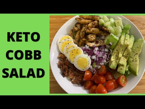 Best Keto Cobb Salad- How To Make A Healthy Cobb Salad + Homemade Garlic Vinaigrette Dressing
