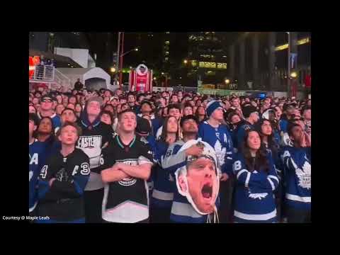 CROWD REACTIONS AT CTC & MAPLE LEAFS SQUARE | BENOIT GAME 3 OT WINNER