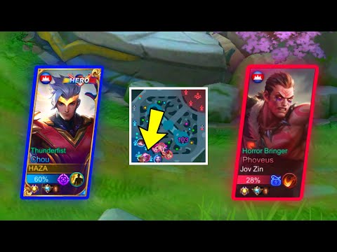 HAZA VS PHOVEUS TOP 1 SUPREME IN RANK WHO WIN?? | CHOU GAMEPLAY - MLBB