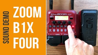 Video thumbnail for ZOOM B1 Four / B1X Four - Sound Demo (no talking) by Bass Bonedo