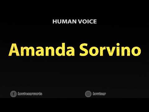 How To Pronounce Amanda Sorvino