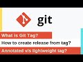 #6 Git Tutorial | What is Git Tag | Annotated & Lightweight tags | How to create release in GitHub