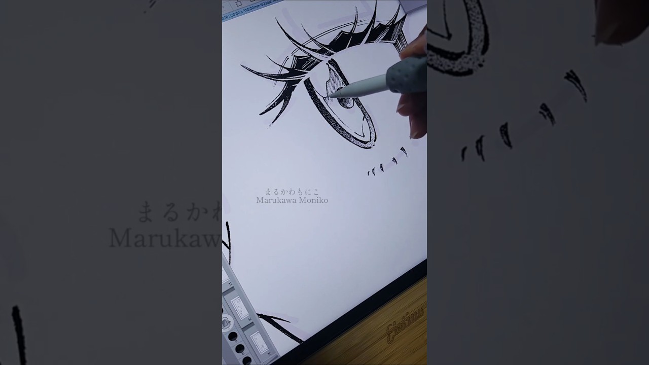 目&髪 作画風景ASMR #shorts #asmr #心の中が見える王子と心の中は真っ黒令嬢 #イラスト #漫画 #線画 #comicart #digitalart