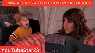 Trina Vega VS a little boy on a plane on Victorious