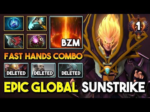 ULTRA FAST HANDS COMBO Mid By Bzm Invoker OC + Scythe of Vyse EPIC Global Sunstrike 7.34d DotA 2