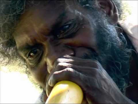 Raymond Marpin Guyula playing a rare yidaki from Raymangirr, eastern Arnhem Land